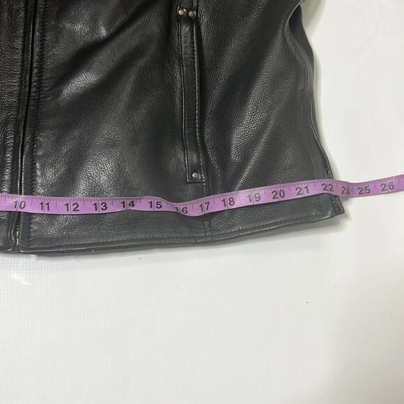 NWOT LEATHER BIKER JACKET SIZE XL - Picture 9 of 15